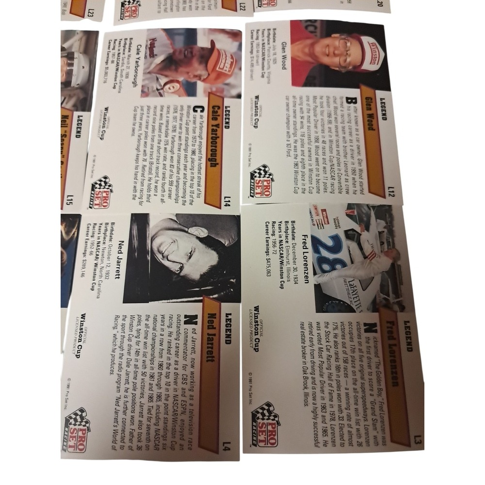 1991 Winston Cup Pro Set 24 Card Lot - Picture 9 of 15